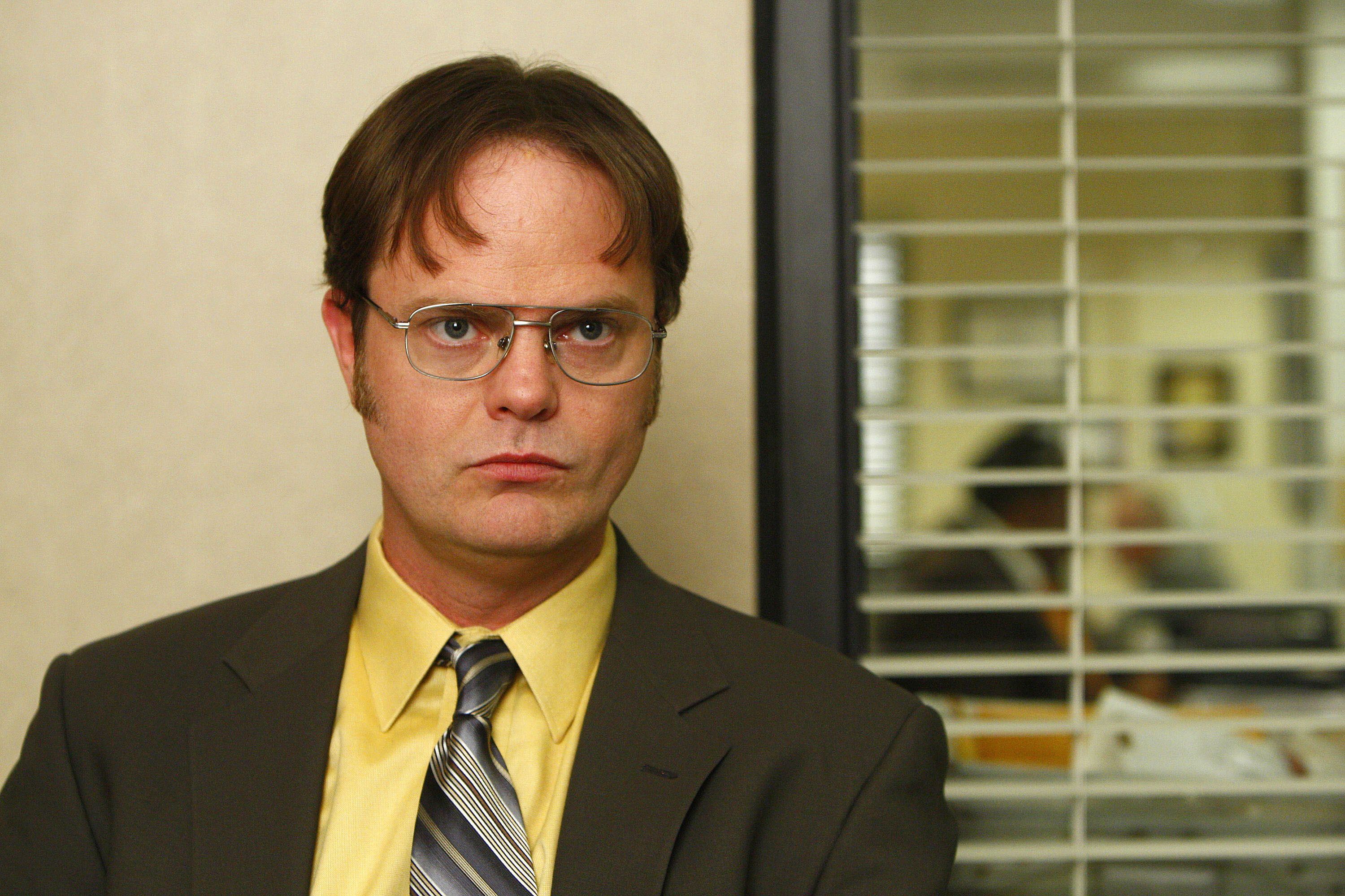 difficult people metaphor of Dwight from the show "The Office" staring at camera